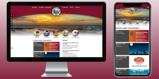Avon Lake City Desktop and Mobile website